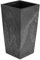Blumenkübel 91,5 L mit Einsatz 44 L Beton-Optik H 750 mm Blumentopf aus Kunststoff Pflanzkübel Übertopf Quadrat Beton Struktur Grau Marengo Farbe für Innen/Außenbereiche Garten Patio Wohnzimmer Terras