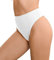 Bellecarrie Damen Tanga Rave-Hose, hohe Taille, hoch geschnittene Bikinihose, Weiss/opulenter Garten, XS