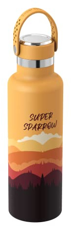 Super Sparrow Gourde Isotherme - 18/10 Ultra Léger Bouteille Isotherme - 500ml - Gourde INOX Bouche Standard - Gourde Enfant sans BPA, pour Sport, Voyages, L'école, Bureau, Maison