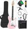 Soulmate Starter kit per chitarra elettrica da 99 cm, per principianti, corpo solido, pickup HSS con amplificatore da 15 W, custodia per concerto, accordatore digitale, capotasto, cinghia, corde, cavo