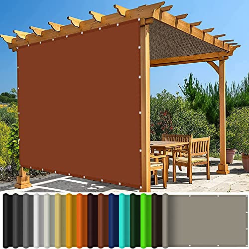 Toile D'ombrage Rectangulaire Imperméable 1 x 5 m Parasol Déporté Étanche Rectangulaire Parasol Étanche Rectangulaire pour Jardin terrasse Camping, Rouge Rouille