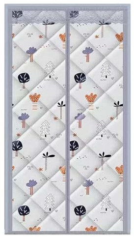 JMDNTQ Thermique Isolation Phonique Rideau de Porte, Magnet Thermo Rideau de Porte, Rideau de Porte Épaississant d'hiver en Coton Magnétique, Panneau Imperméable avec Oeillets, pour Chambre