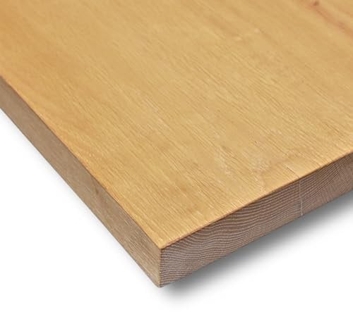 holz4home® Tischplatte Echtholz Eiche I 280 x 100 x 4 cm LxBxH I Esstisch-Platte Schreibtischplatte I Massivholz ohne Baumkante