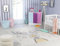 Livabliss Rentier Kinderteppich - Cartoon Teppich 160x213 cm, Tier Teppich Kinderzimmer oder Babyzimmer, Krabbelteppich oder Spielteppich - Baby Teppich für Jungen & Mädchen, Elfenbein und Blau