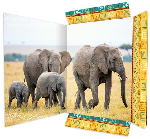 RNKVERLAG Zeichenmappe Elefant 310 x 440 mm, für Formate bis DIN A3 mit Gummizugverschluss, 1 Stück