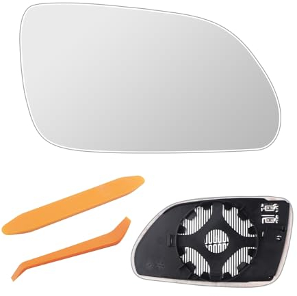 Cristal de espejo reemplazar para VW Polo 9N 2005-2009 AND Skoda Oktavia(1Z3/1Z5) 2004-2008 Calentable Retrovisor exterior adecuado lente de marcha atrás espejo de cristal de marcha atrás (Derecha)