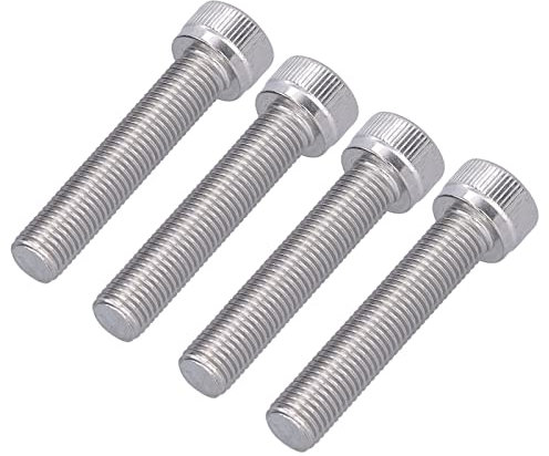 Vite a Esagono Incassato M10 1,25 Mm Passo Fine 4 Pezzi Bullone Esagonale A2-70 Acciaio Inossidabile [Costruzione] (M10*50)