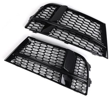 VVBNIN Compatibile con A3 8V per SLINE Sedan Sportback Convertible 2017 2018 2019 L/R Nido d'Ape Fendinebbia Lunetta Griglia Paraurti Anteriore Fendinebbia Griglia Copertura Accessori Auto