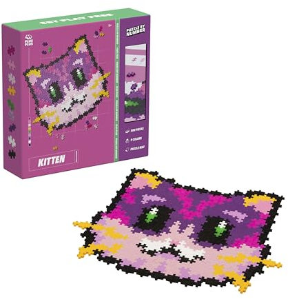 Plus-Plus 3960 Geniales Konstruktionsspielzeug, Puzzle Kätzchen, Kreativ-Bausteine, Bausteinset für Kinder, 500 Teile