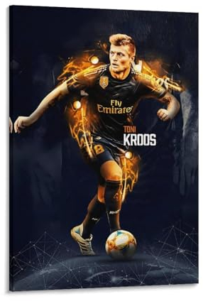 Toni Kroos World Midfield Fußball-Poster, Wandkunst, Poster, Drucke, Heimdekoration, Bild, Leinwand, Gemälde, Poster, 40 x 60 cm