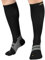 ZaTech Plantarfasziitis Kompressionsstrümpfe für Herren & Damen, Sport Kompressionssocken. (Schwarz/Grau, 45-47)