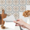 Muralo - Fliesenaufkleber Klebefliesen Selbstklebende Fliesen für Küche Bad Möbel Schrank Wand Mosaikfliesen Küchenruckwand - Ornamente im Retro-Stil Motiv - 24 Stück 10x10 (60x40cm)