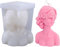 DAKLUNAR Stampo a Forma di Candela in Silicone 3D Con Occhi Chiusi da Donna - Fai da Te per la Produzione di Candele Profumate