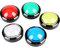 Qiaohome 5 Botones de Arcade, de 60 Mm BotóN Pulsador LED de 2,36 Pulgadas con Microinterruptor para Consola de Videojuegos de MáQuina Arcade