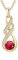 LOCIBLO July Birthstone Necklaces for Women 925 Sterling Silver Infinity Pendant 18K Gold Plated Red Synthetic Ruby Necklace Jewellery for Her, 16+2