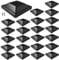 SuQurtom Lot de 24 capuchons de clôture 9 x 9 cm, 90 x 90 mm - En plastique - Pour poteaux en bois - Capuchons imperméables pour poteaux de clôture avec vis - Anti-craquage