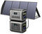 ALLPOWERS Tragbare Powerstation R1500 mit Zusatzakku B1000 mit SP033 200W Solarpanel, Kapazität von 1152Wh auf 2304Wh LiFePO4 Batterie, 1800W Ausgang Solargenerator für Notfälle, Camping, Wohnmobil