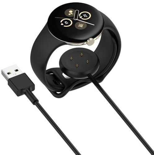 Cymwer Smartwatch Dock Adaptateur de Chargeur magnétique USB/Type C Câble de Charge Rapide pour Google Pixel Watch 3 (41 mm, 45 mm), Pixel Watch 2, Fitbit Ace LTE, Cordon de Chargeur de REMP