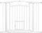 PawHut Stair Gate with Cat Door, Adjustable Width, 76-104cm and 77cm Tall