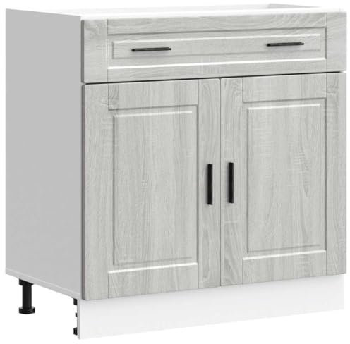 vidaXL Kitchen Base Cabinet Porto Grey Sonoma Engineered Wood