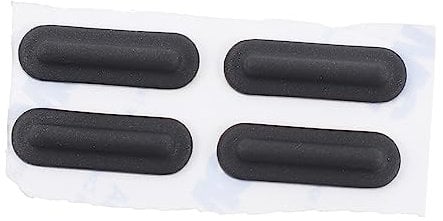 Mikikit 4pcs Bottom Shell Rubber Cushion Laptop Feet Computer Feet Cushion Laptop Bottom Case Feet Portable Laptop Shell Laptop Grip Strips Laptop Bottom Protector Laptop Computer Black