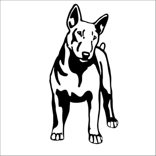 Adesivo cane razza Bull Terrier mod. 4 Prespaziato colore nero cm 23