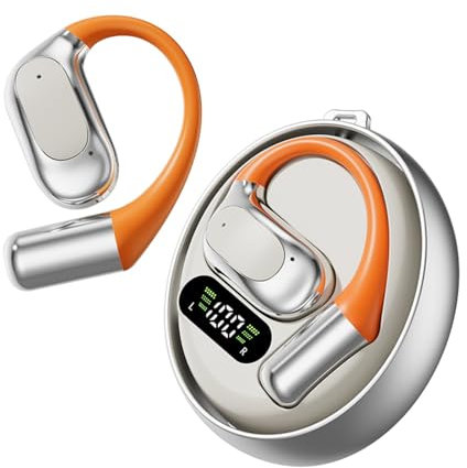 Open Ear Wireless Bluetooth 5.4 Übersetzung Earbuds Echtzeit AI Sprachübersetzung Kopfhörer Übersetzer Ohrhörer mit Ohrhaken Übersetzen Ohrhörer Gerät für Reisen Business Sport Lernen Arbeit