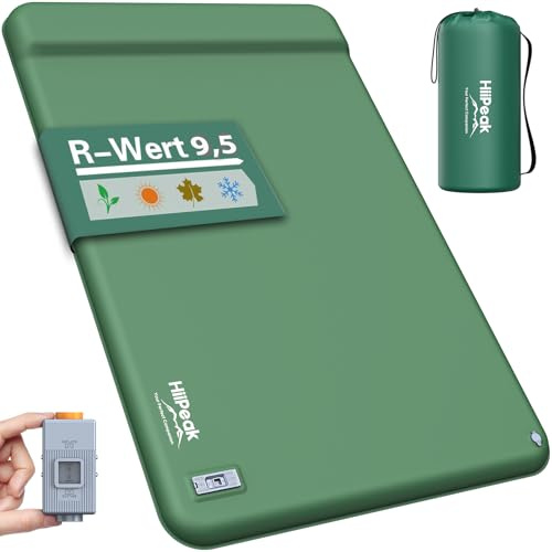 HiiPeak Memory Sleeping Pad, Compact Ultra-Thick Foam Sleeping Mats with Pillow for Camping, Easy Inflate&Deflate,9.5 R-Value Insulated Camping Mattress Pad for Car Travel Tent