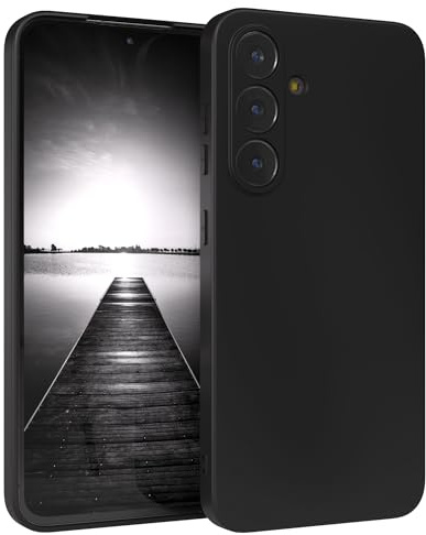 EAZY CASE - Silikonhülle für Galaxy S25 FE Hülle Silikon Case Schwarz weich stoßfeste Handyhülle Schutzhülle mit Kameraschutz Dünn Premium Schutz Cover TPU Phone Bumper in Mattschwarz