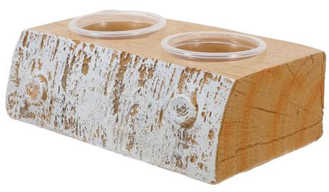 CVUTOVO Bol Magnétique pour Reptiles – Gamelle d'eau et Nourriture Double pour Geckos à Crête et Dragons Barbus – Mini Plat Stable et Hygiénique pour Terrarium, Accessoire pour Reptiles