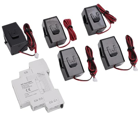 FAUOSWUK Contatore di Energia Intelligente WiFi Installazione Semplice per il Monitoraggio Energetico Domestico con 5 Sensori