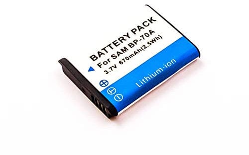 AGI 7049 670 mAh 3.7 V lithium ion rechargeable battery; Lithium-Ion (Li-ion); 670 mAh Rechargeable Batteries, Digital Camera, 3.7 V, Samsung WP10, Black, White)