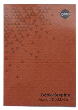 Rhino A4 Bookkeeping Book, Journal/Double Cash Ruling, 32-Page / 1-Pack - Ideal for Transaction Analysis & Accounts