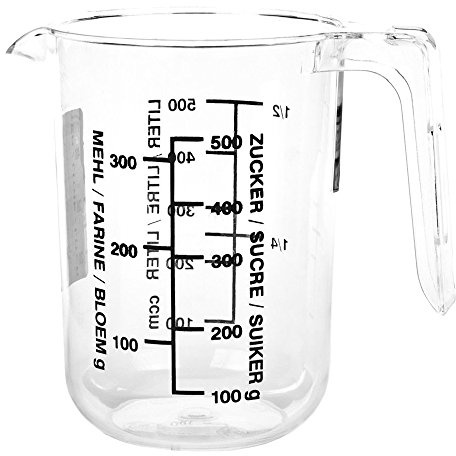 Metaltex 242706 Messbecher, 0,5 L, transparent