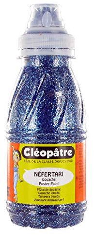Cléopâtre - PP250-3 - Peinture Pailletée - Bleu Outremer - Flacon 250 ml