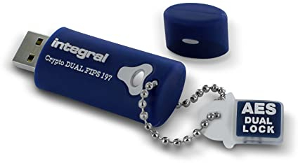 Integral 8GB Crypto-197 256-Bit 3.0 USB Stick verschlüsselt - USB Stick Passwort geschützt - FIPS 197 zertifiziert, robustes, doppellagiges, wasserdichtes Design XTS-AES