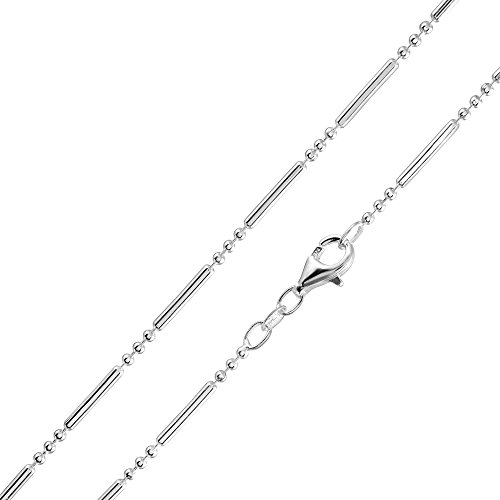 MATERIA 925 Silber Kugelkette lang 6,2g - 2mm Damen Halskette Collier in 40 45 50 60 70 cm + Box #K38, Länge Halskette:70 cm