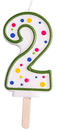 PME Green Number 2 Candle, Large Size