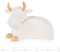 Rudolphs Schatzkiste Krippen und Zubehör Ochse modern, Natur/weiß Breite x Höhe x Tiefe 7,5 cmx5,5 cmx7,5 cm NEU Erzgebirge Weihnachtsdeko Tischdeko