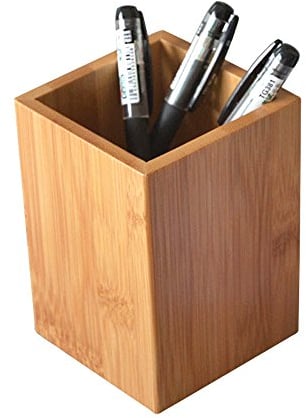 YOSCO Bambus holz Stifteköcher Stiftebecher Stiftehalter,11.5 cm hoch