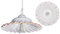 VANNI LAMPADARI - Lampadario a Sospensione Agnese- Lampadario Camera da Letto in Ceramica- Lampadario Soggiorno Decorato a Mano- Lampadario Cucina, Bagno- Diametro 30 cm- Ocra