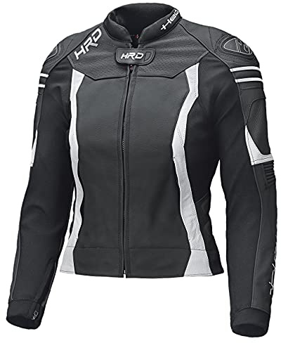 Held Street 3.0 Damen Motorrad Lederjacke, schwarz/weiß, 42