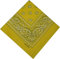 Bandana Halstuch Biker 1er 3er 6er 12er Pack Nikki Tuch Schal Paisley Kopftuch 100% Baumwolle 24 Farben (1er, Gelb)