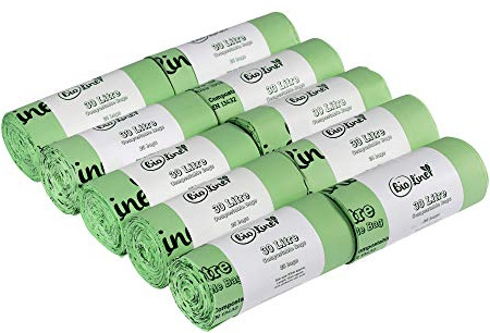30 Litre (Large roll) BioLiner Compostable Kerbside Caddy Bin Liners, 250 Bags