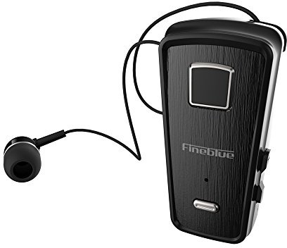 docooler Fineblue F980 Auricolare Retrattile Bluetooth 4.0 Cuffie Cavo Cuffie Stereo Musica Avviso Vibrazione Vivavoce con Microfono Connessione Multi-Punto