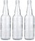 40 x 330ml Clear Beer Bottles with Crown Caps (Assorted Colour caps Available) (Black Caps)