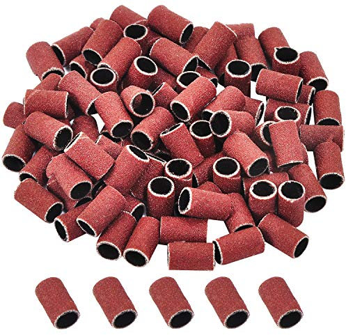 AOVNA 100-Piece 180# Sanding Bands Pack - Nail Sanding Bands for Electric Nail Drill - Manicure & Pedicure