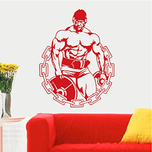 Car Gym Sticker Fitness Decal Bodybuilding Iron Man Posters Muscle Vinyl Wall Decor Gym Sticker 50X66Cm