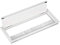 Gedotec Passage de Câbles Blanc Mat | Sortie Carrée 240 x 100 mm | ECO | Prise en Aluminium | Bureau avec Joint Brosse | 1 Pièce - à Encastrer