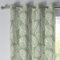 Fusion - Matteo - 100% Cotton Pair of Eyelet Curtains - 66 Width x 54 Drop (168 x 137cm) in Green